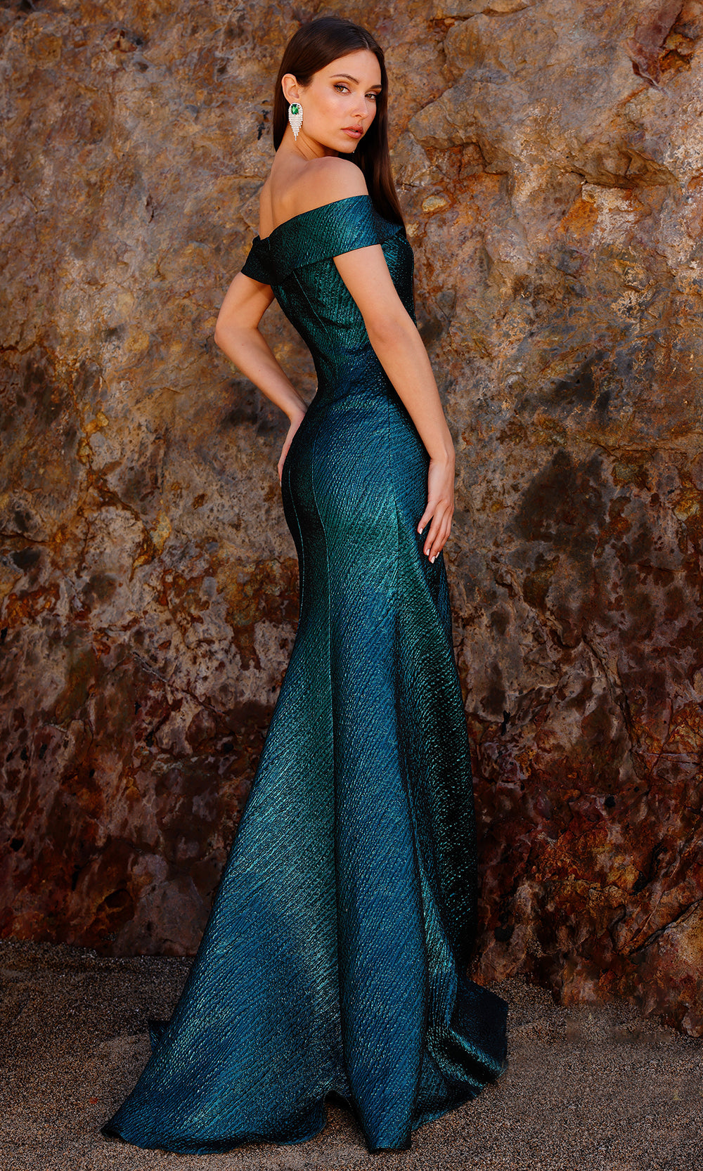 Terani Couture 252M5364 - Sheath Gown with Peplum