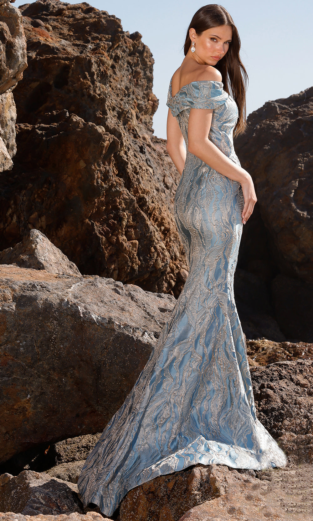 Terani Couture 252E5124 - Pleated Bodice Sweetheart Long Gown Special Occasion Dress