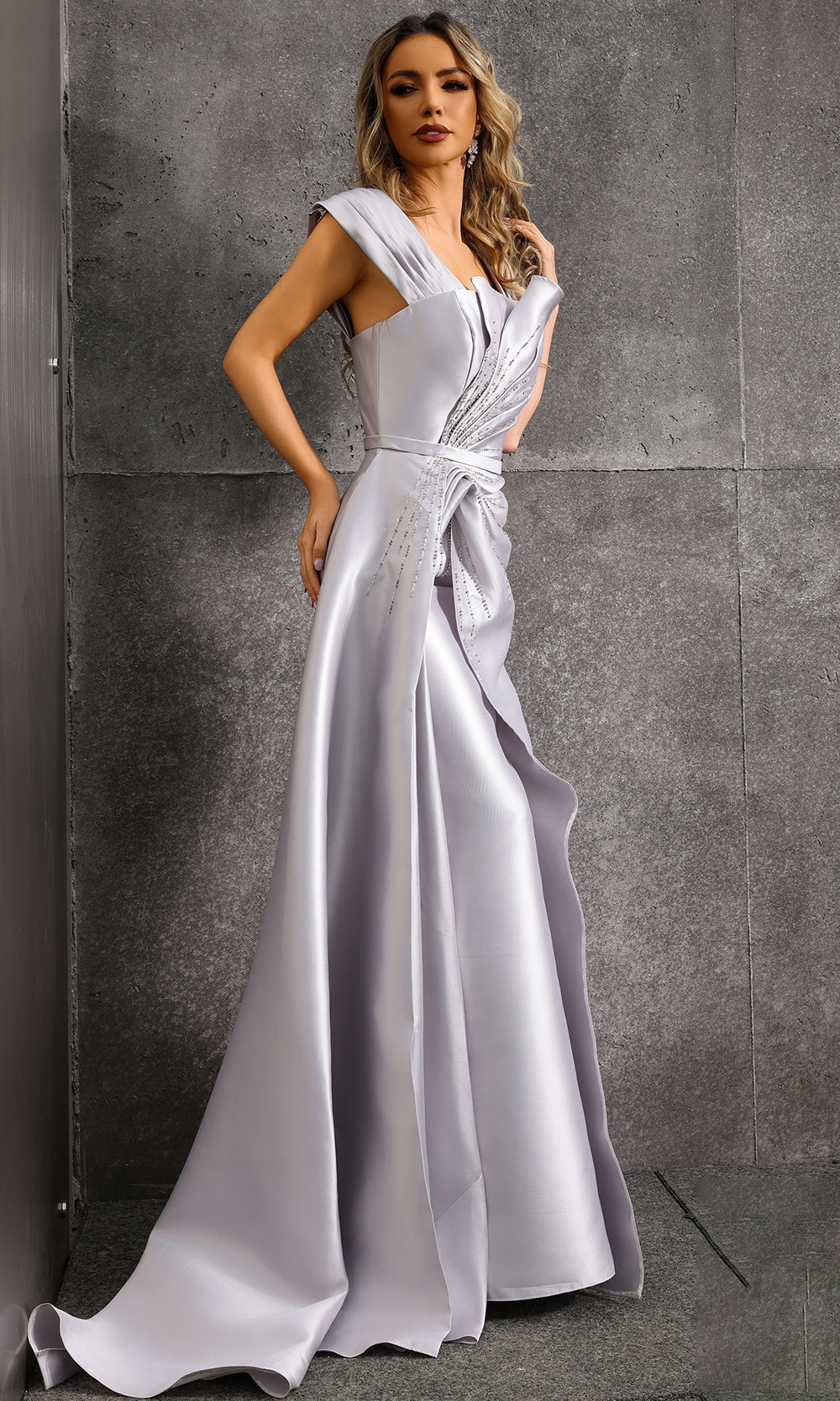 Terani Couture 252M5342 - Embellished Asymmetric Overskirt Gown Mother of the Bride Dresses