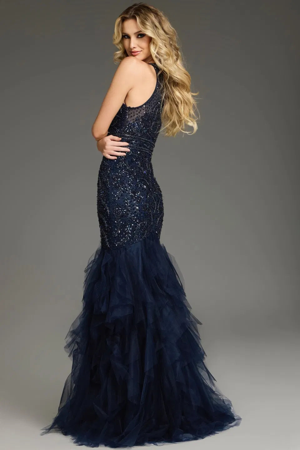 Jovani 25854 - Sleeveless Mermaid Prom Dress
