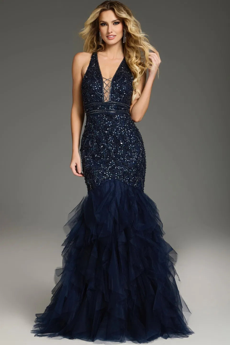 Jovani 25854 - Sleeveless Mermaid Prom Dress