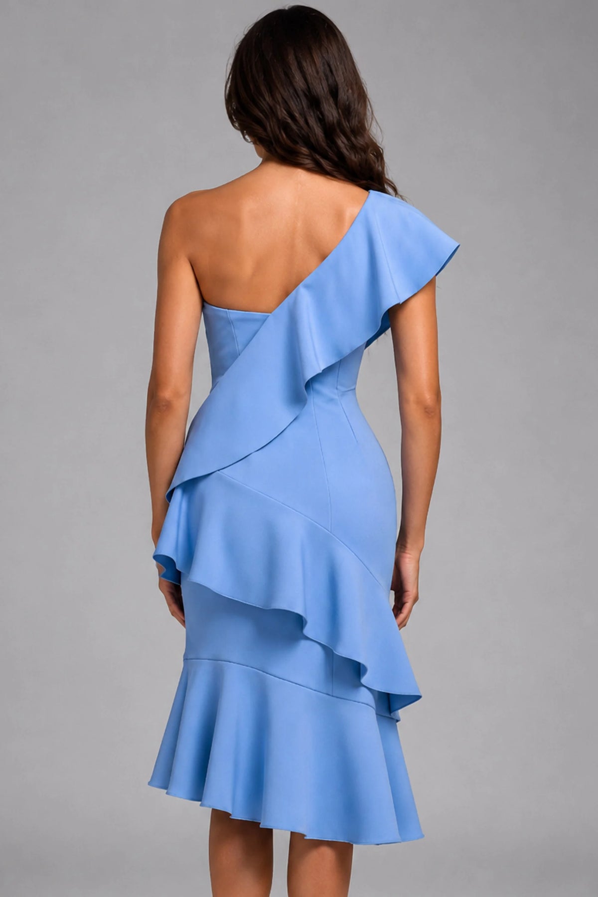 Jovani 25971 - Ruffle One-Shoulder Cocktail Dress