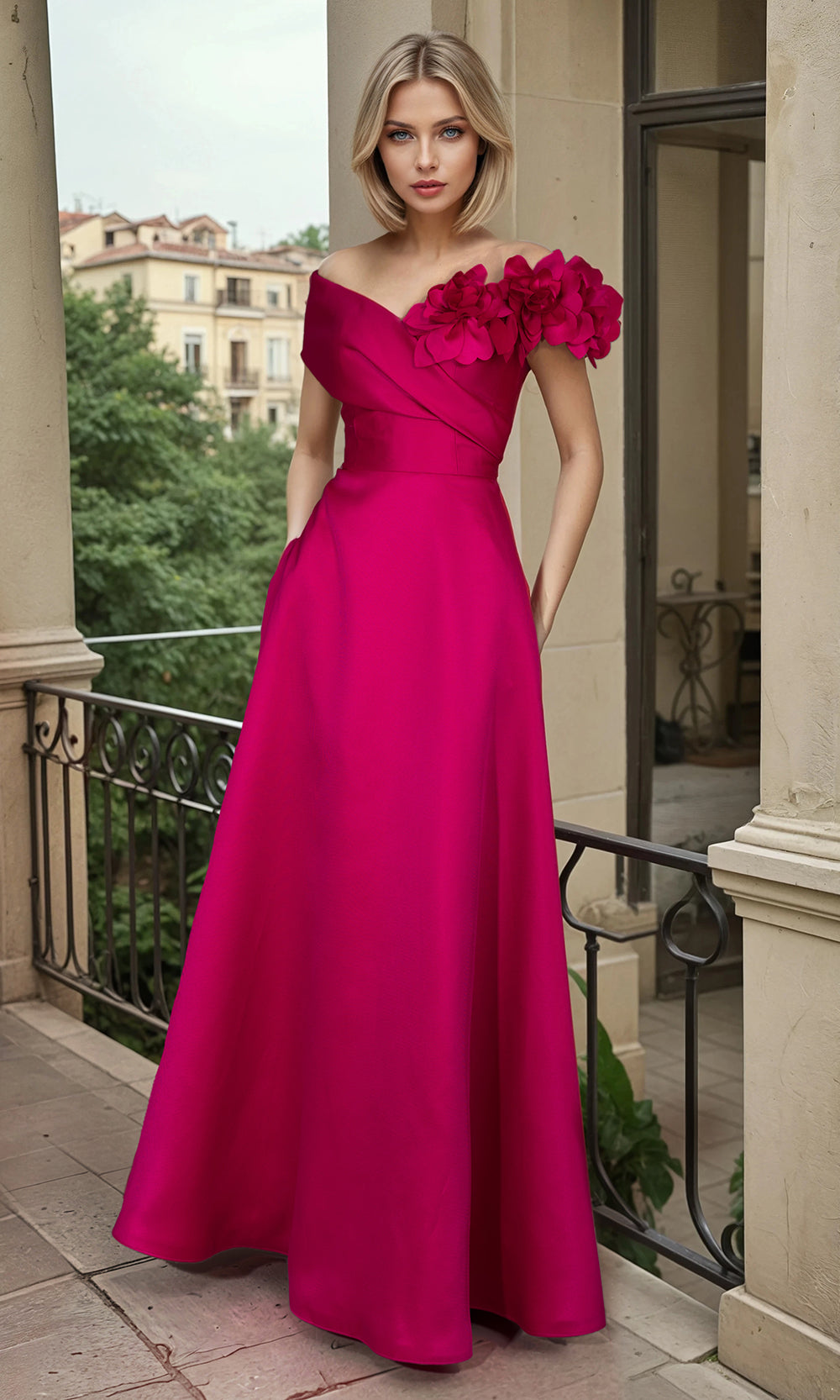 Janique 2606 - Elegant Pleated Prom Evening Dress Mother of the Bride Dresses