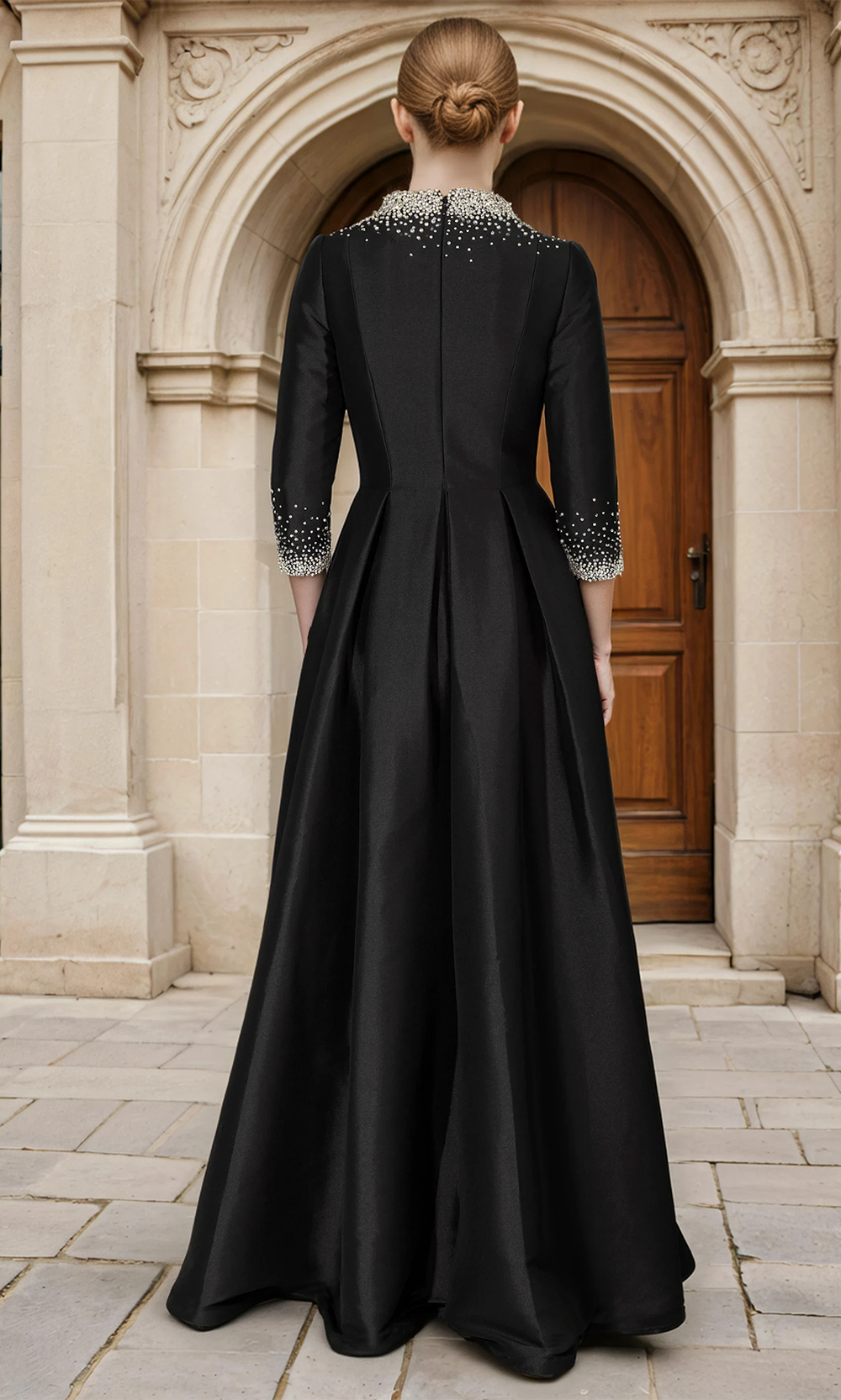 Janique 2612 - High?Neck Embellished A?Line Dress Formal Gowns