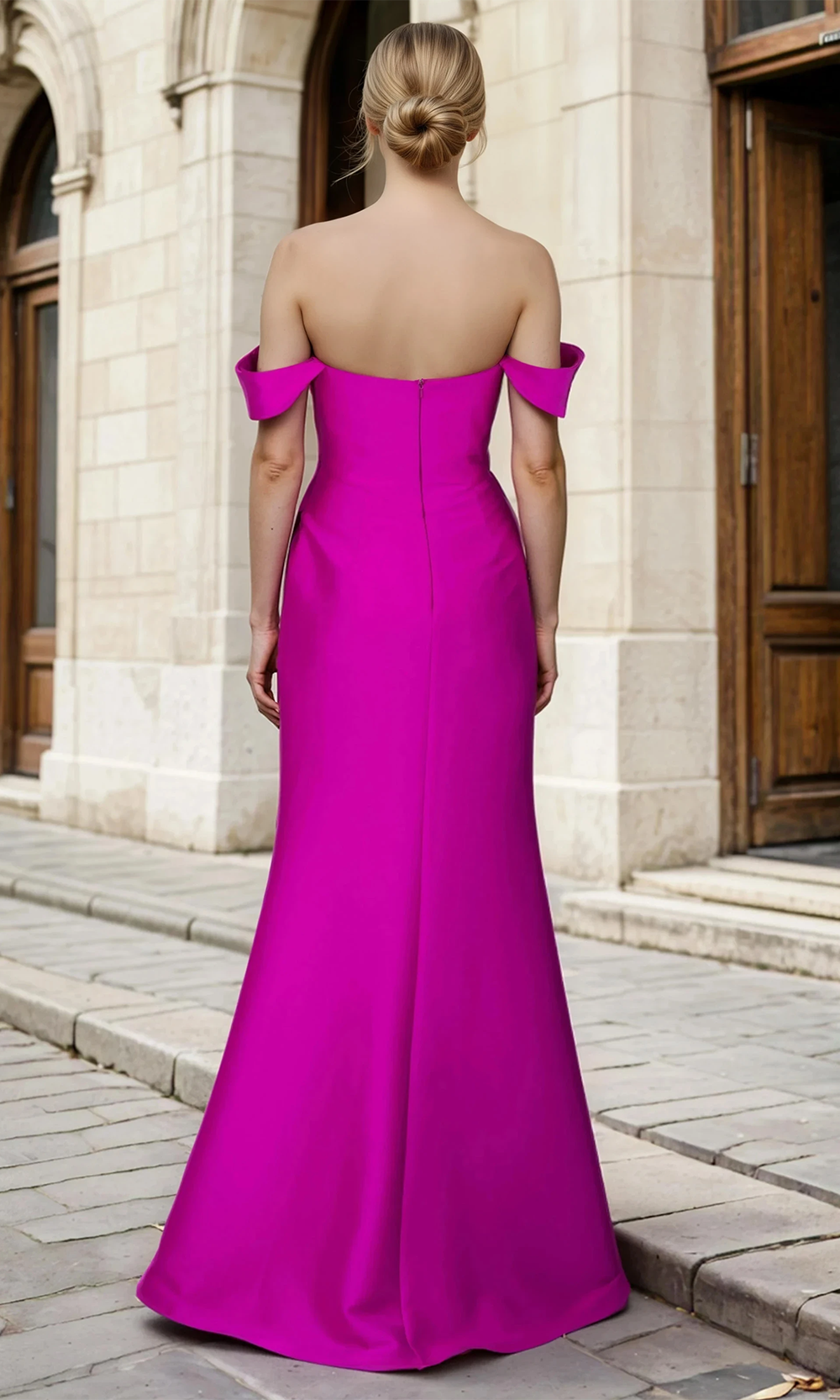 Janique 2619 - Ruching Embellished Off?Shoulder Prom Gown Mother of the Bride Dresses