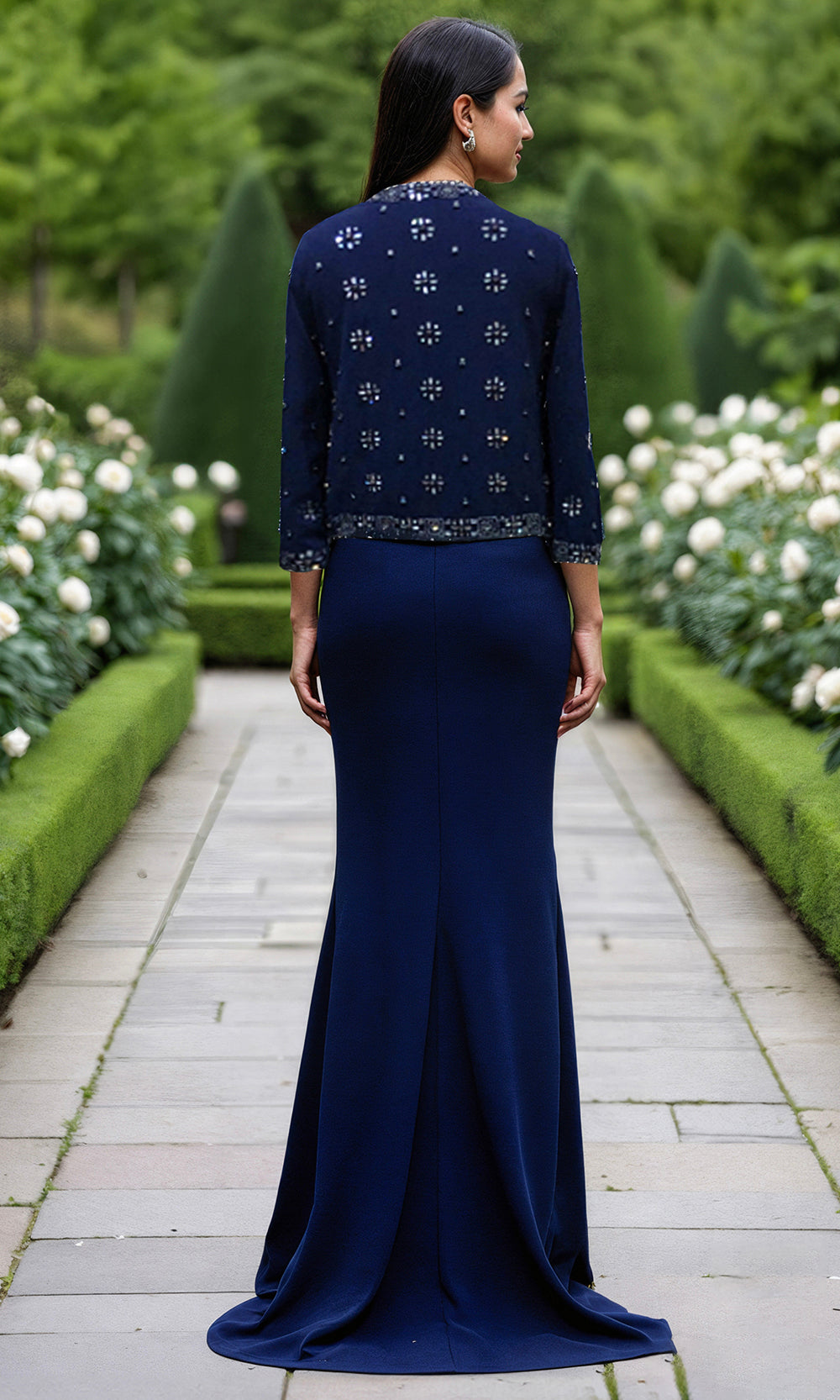 Terani Couture 261M6429 Square Neck Evening Dress with Bolero