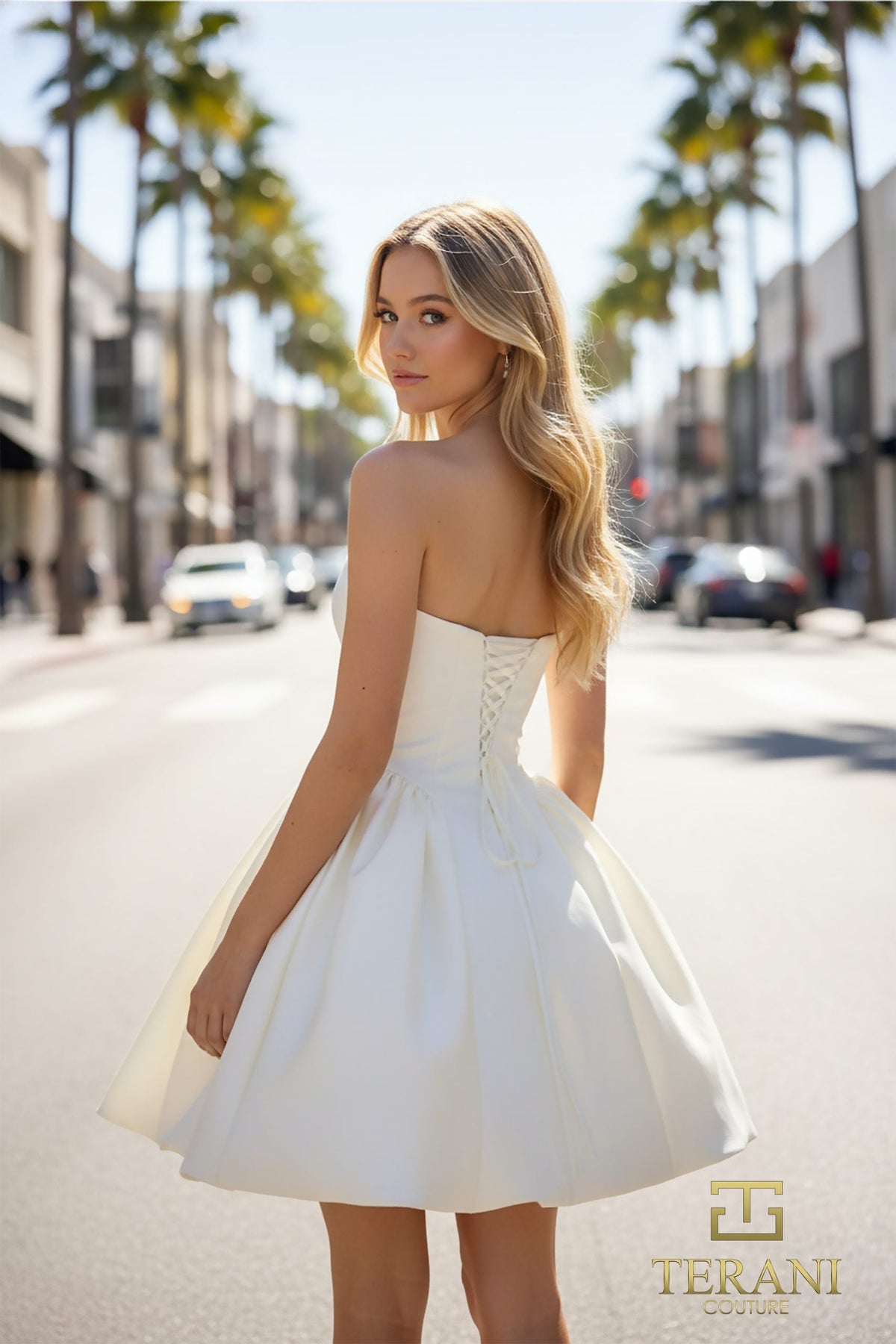 Terani Couture 261P6176 Sweetheart Neck Satin Party Dress