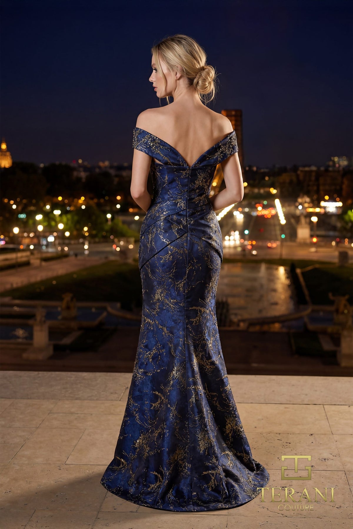Terani Couture 261E6252 Beaded Accent Mermaid Evening Dress