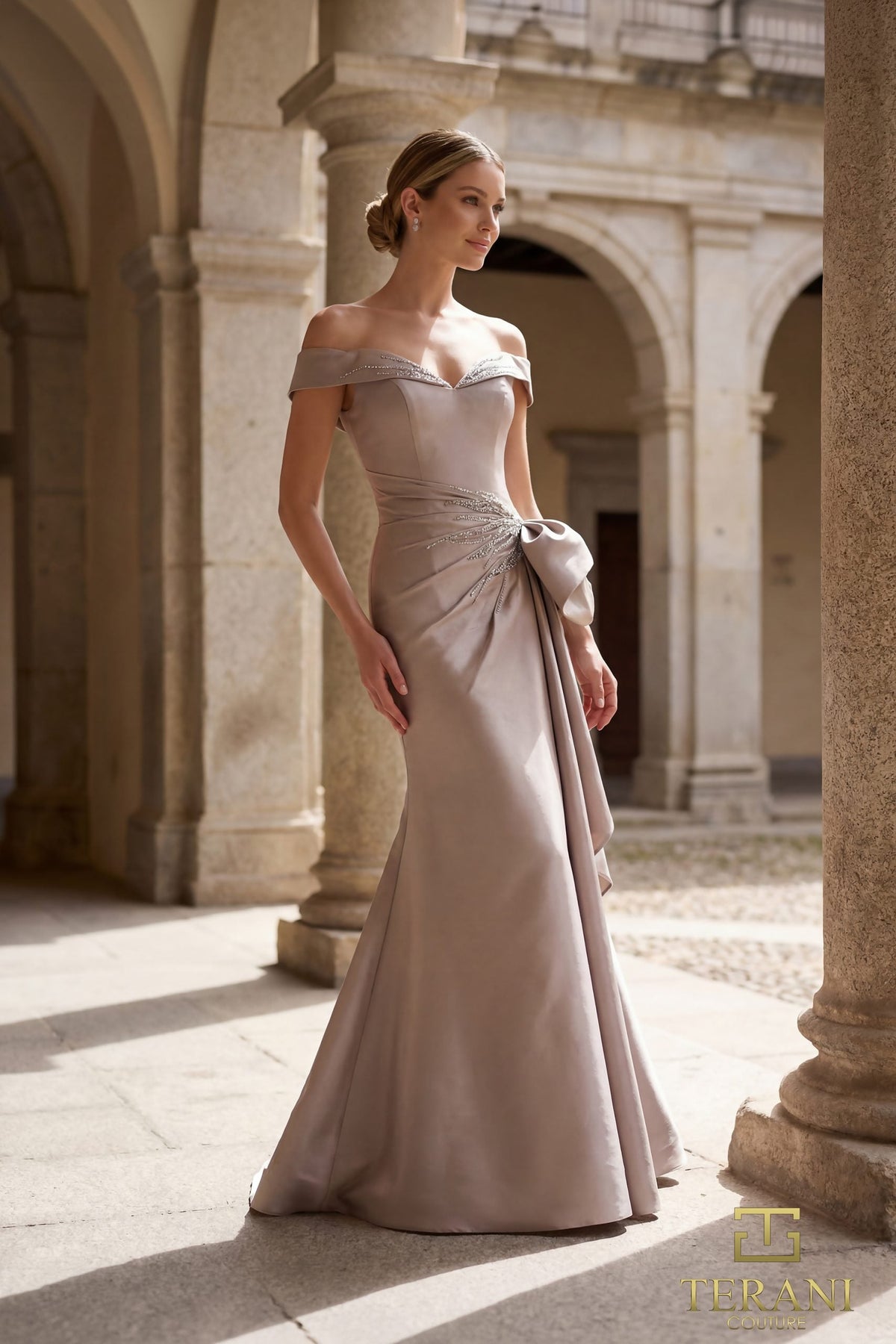 Terani Couture 261M6431 Sweetheart Neck Mikado Mermaid Dress