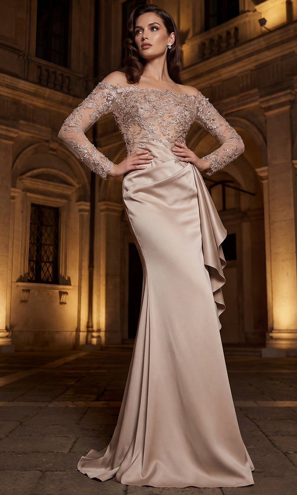 Terani Couture 262E7074 - Embellished Illusion Bodice Sheath Gown