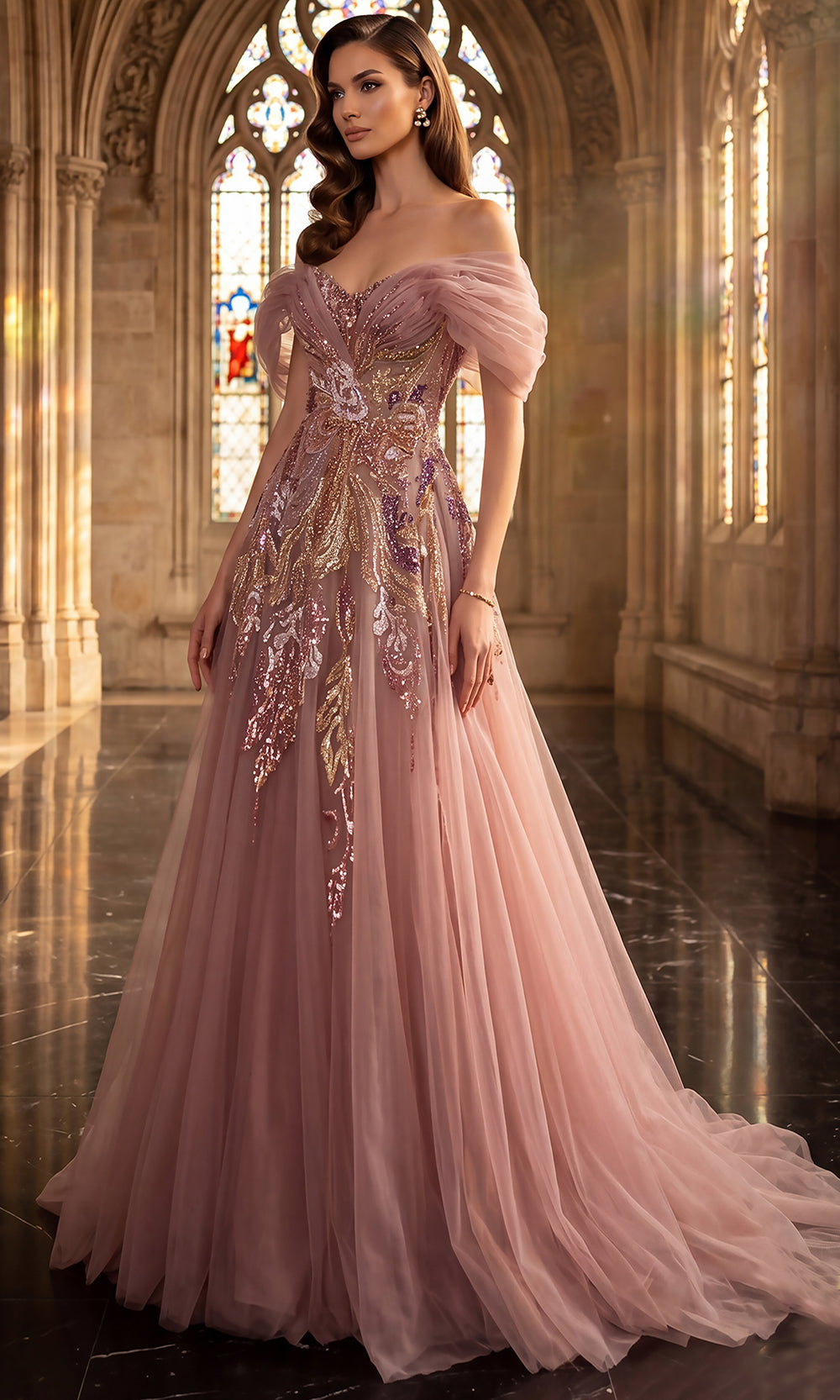 Terani Couture 262M7322 - Layered A-Line Beaded Embroidered Gown