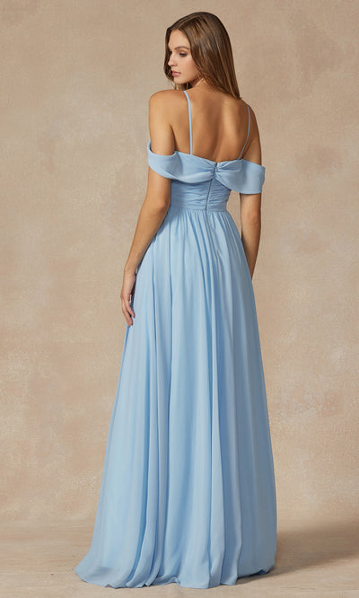 Juliet Dresses 262 - Long V-Neck Ruched Gown Formal Gowns