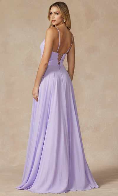 Juliet Dresses 262 - Long V-Neck Ruched Gown Formal Gowns