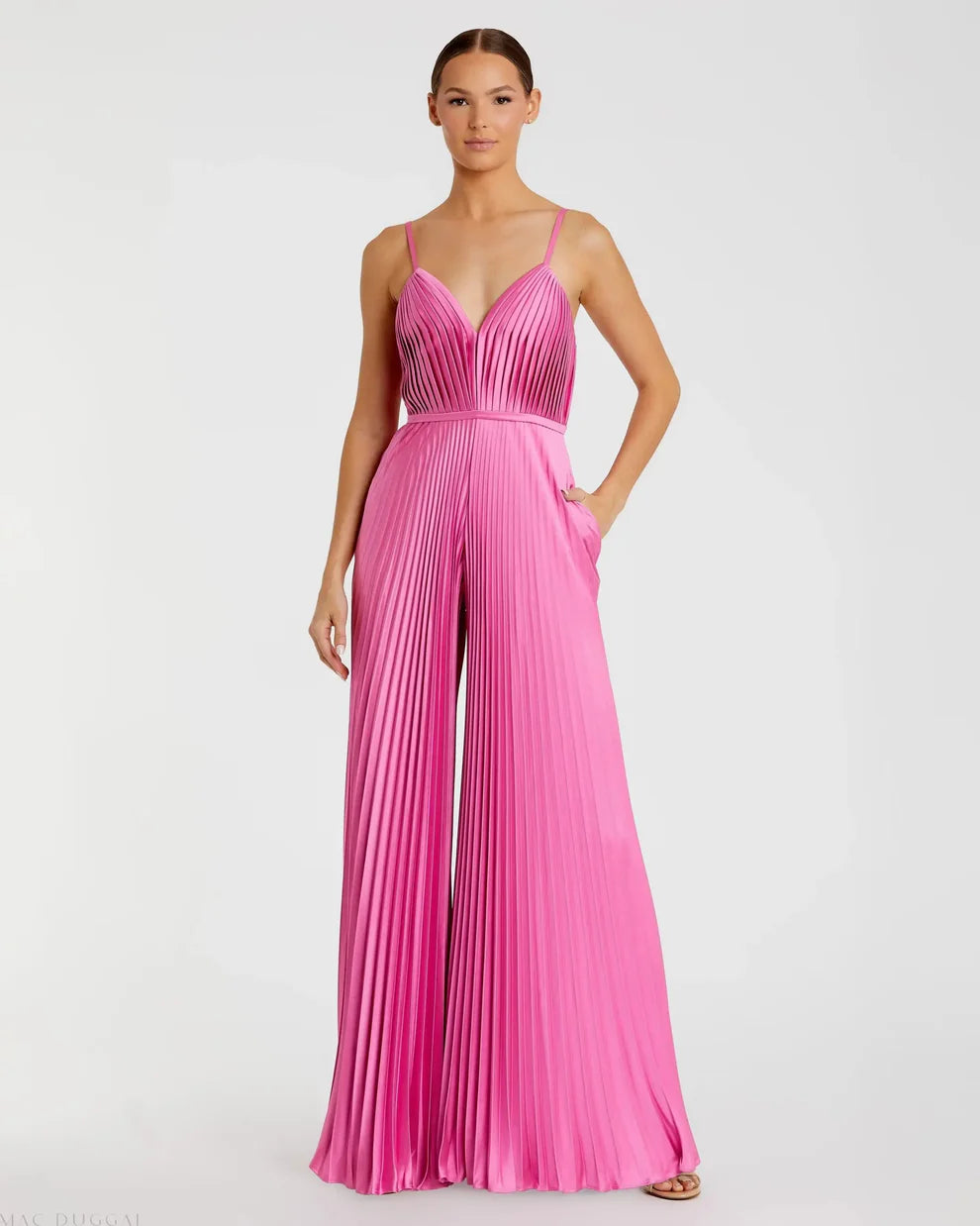 Ieena Duggal 26319I - Plunging Sweetheart Jumpsuit