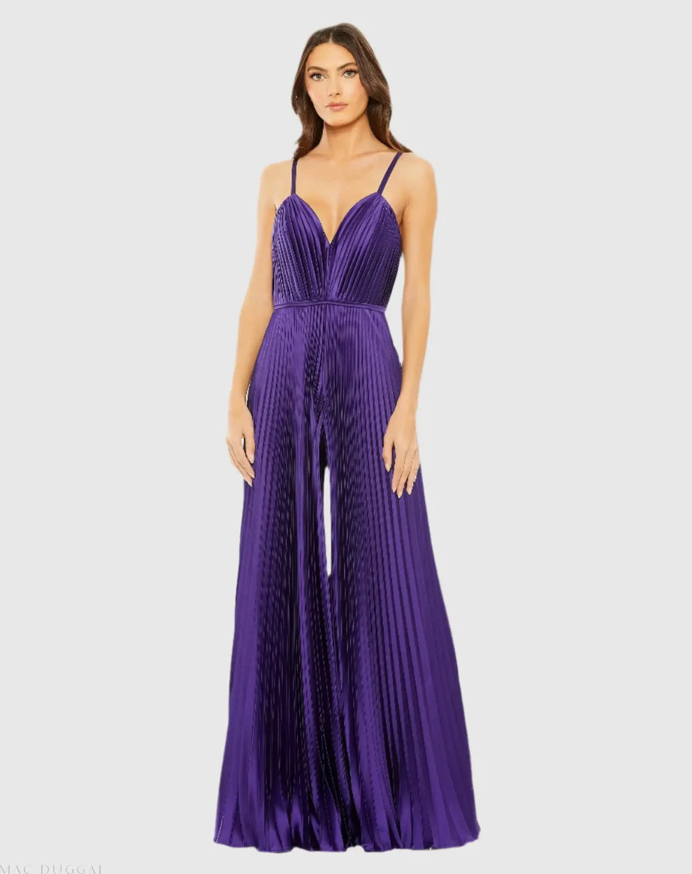 Ieena Duggal 26319I - Plunging Sweetheart Jumpsuit