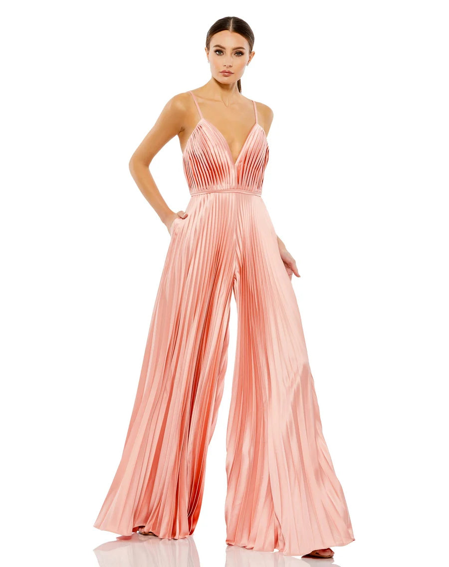 Ieena Duggal 26319I - Plunging Sweetheart Jumpsuit