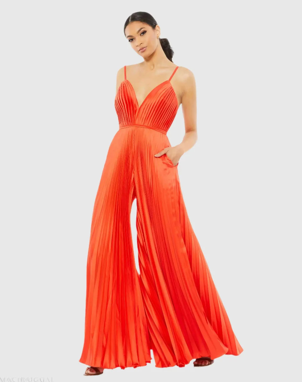 Ieena Duggal 26319I - Plunging Sweetheart Jumpsuit