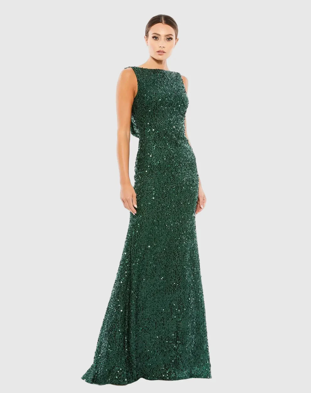 Ieena Duggal 26331I - Sequined Sleeveless Dress