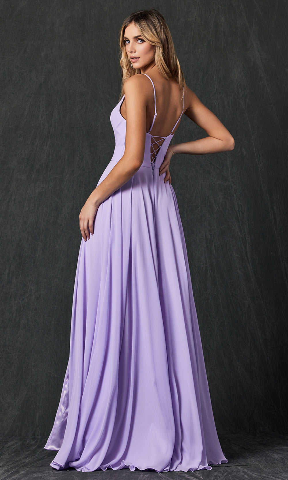 Juliet Dresses 263 - Elegant Long Spaghetti Strap Gown Formal Gowns