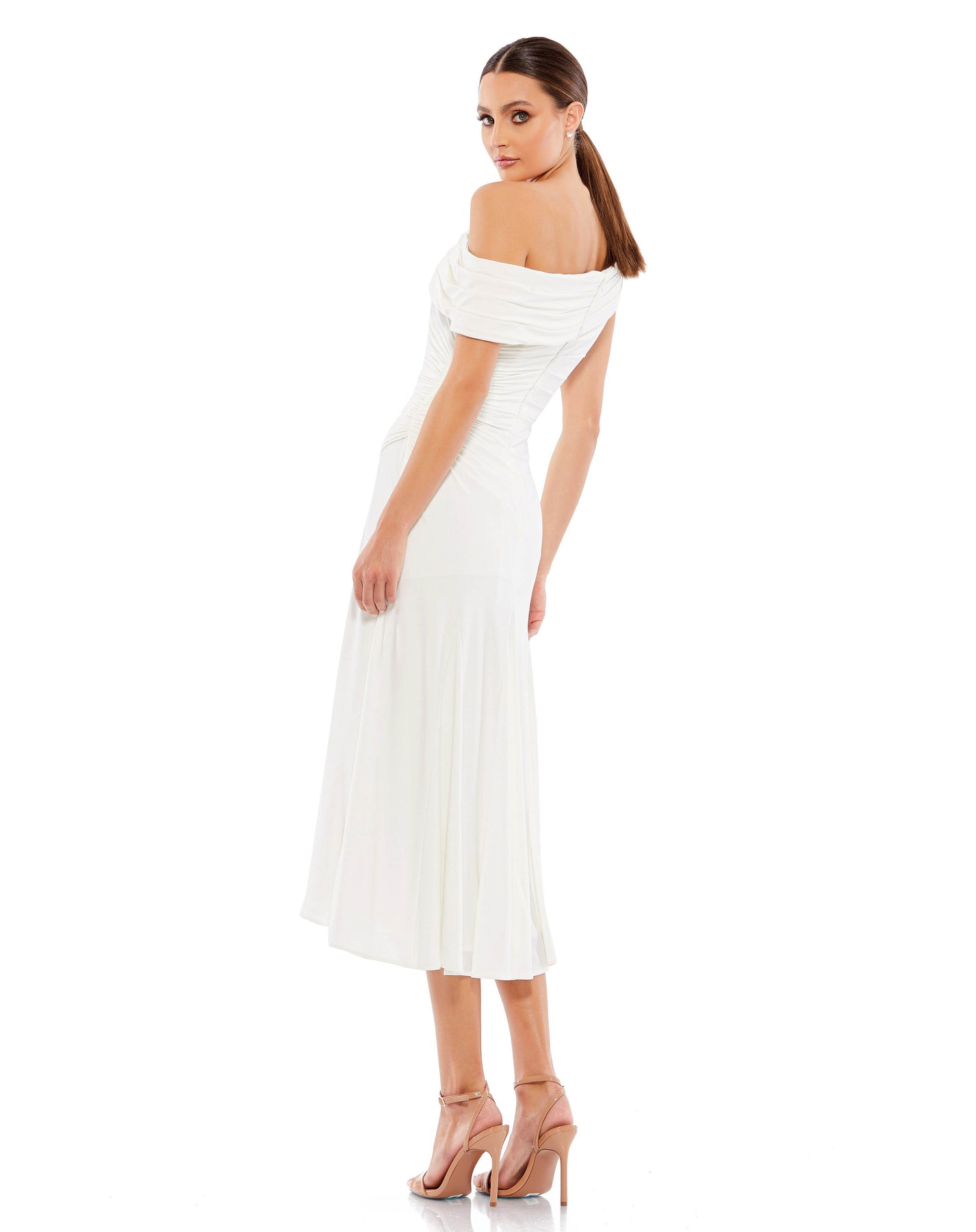 Ieena Duggal 26484 - Off Shoulder Ruched Dress