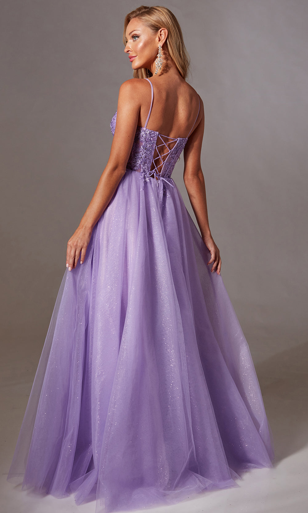 Aerie Couture 264 - Illusion Lace Gown with Lace-Up Back Prom Dresses