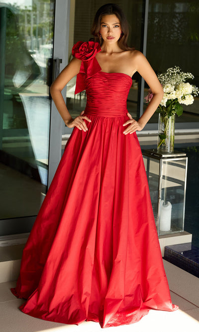 Ava Presley 26524 - Ruched Bodice Taffeta Gown with Train Ball Gowns