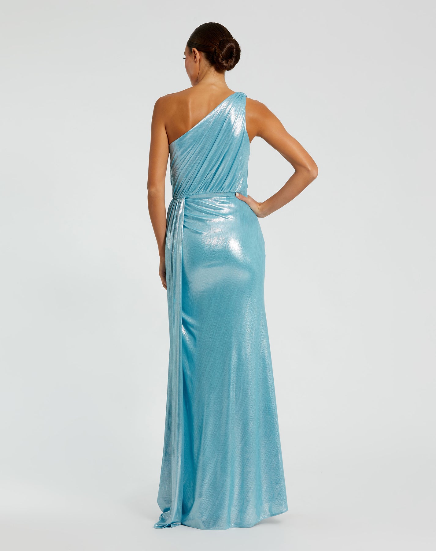 Ieena Duggal 26537 - Grecian Metallic Sheath Dress