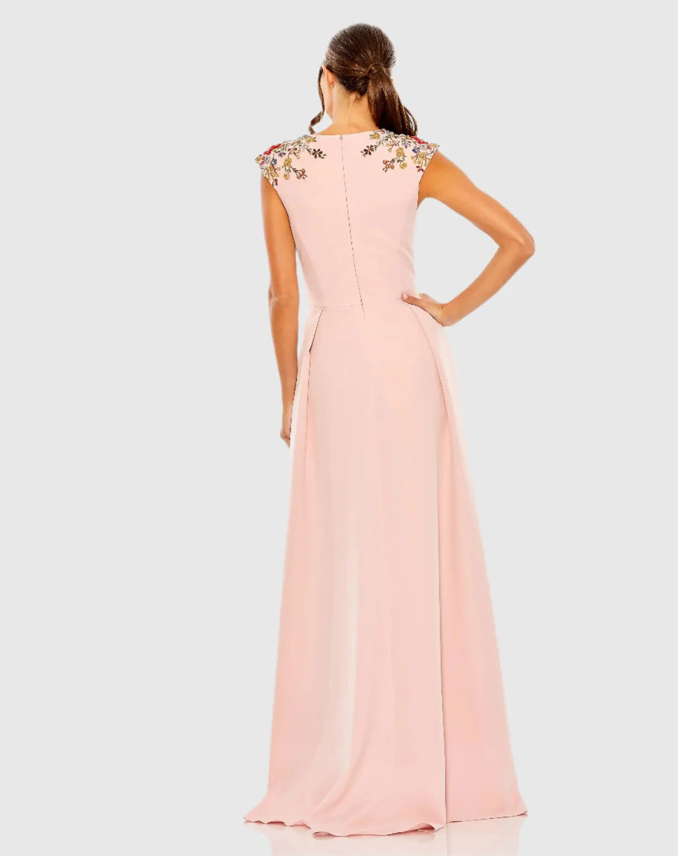 Ieena Duggal 26540 - Beaded Lace A-Line Evening Gown