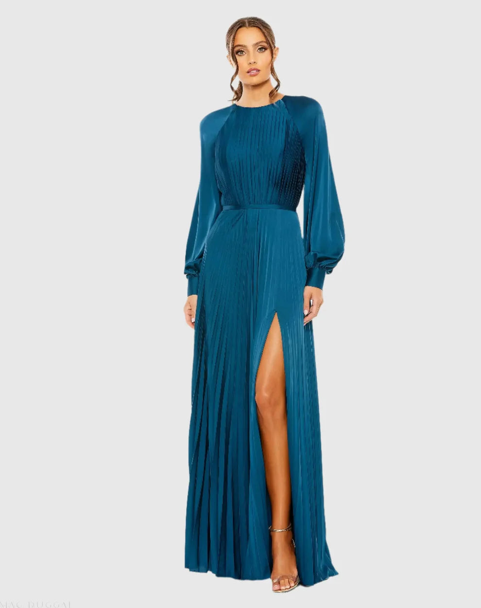 Ieena Duggal - 26590I Long Blouson Sleeveless Dress