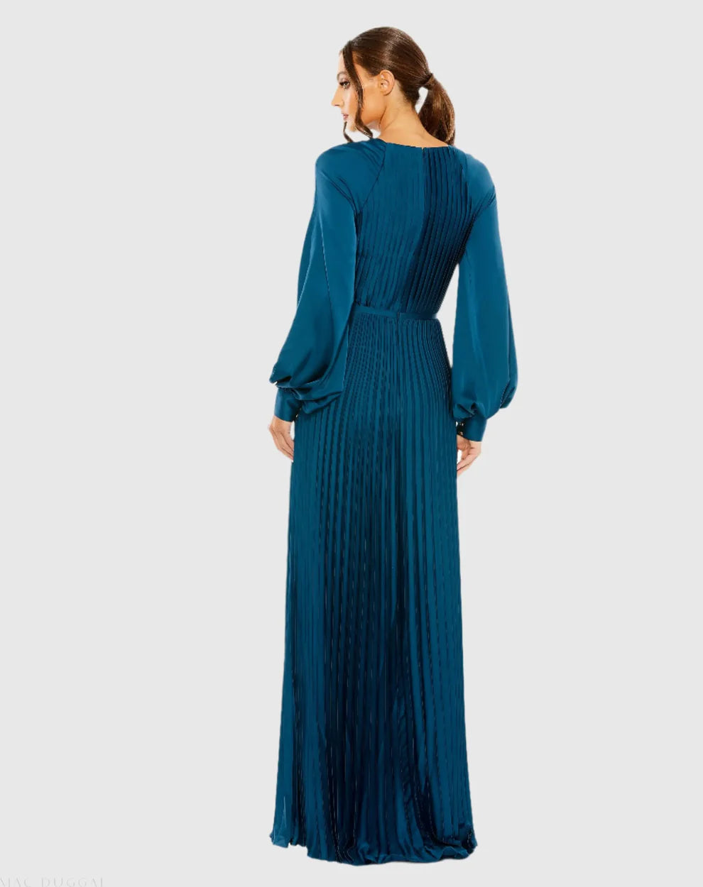 Ieena Duggal - 26590I Long Blouson Sleeveless Dress