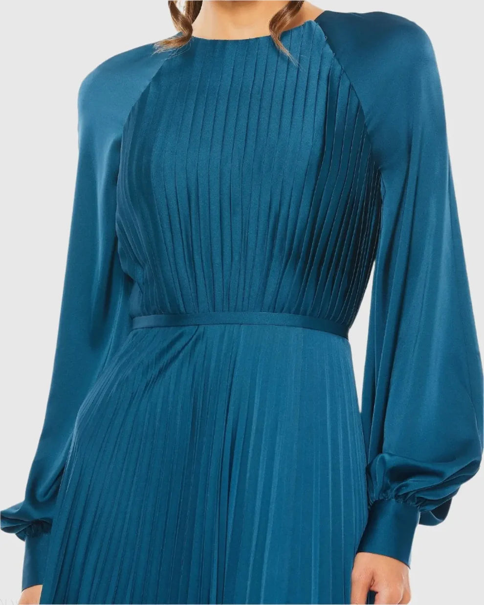 Ieena Duggal - 26590I Long Blouson Sleeveless Dress