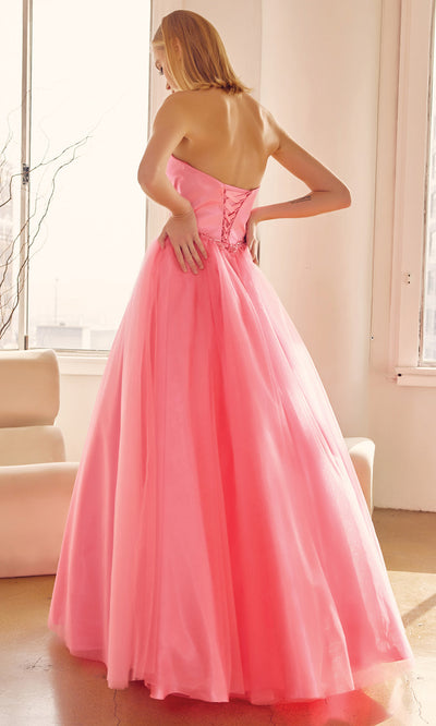 Juliet Dresses 265 - Beaded Waist A-Line Evening Gown Prom Dresses