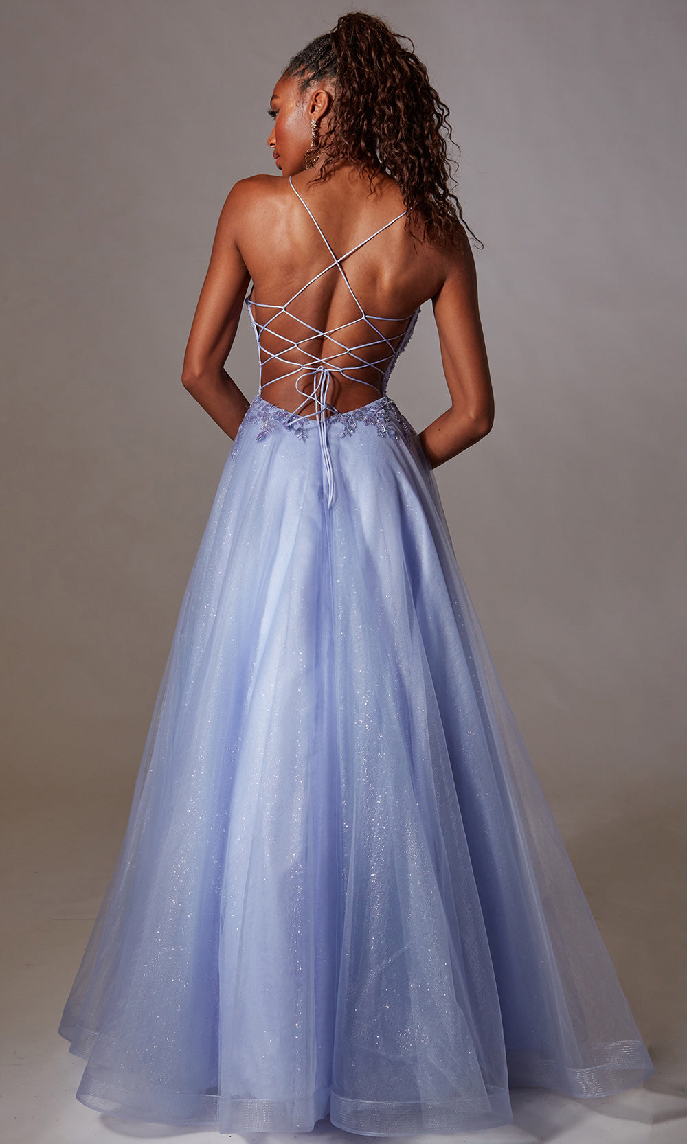 Aerie Couture 265 - Sparkle Tulle Lace Up Back Dress Prom Dresses