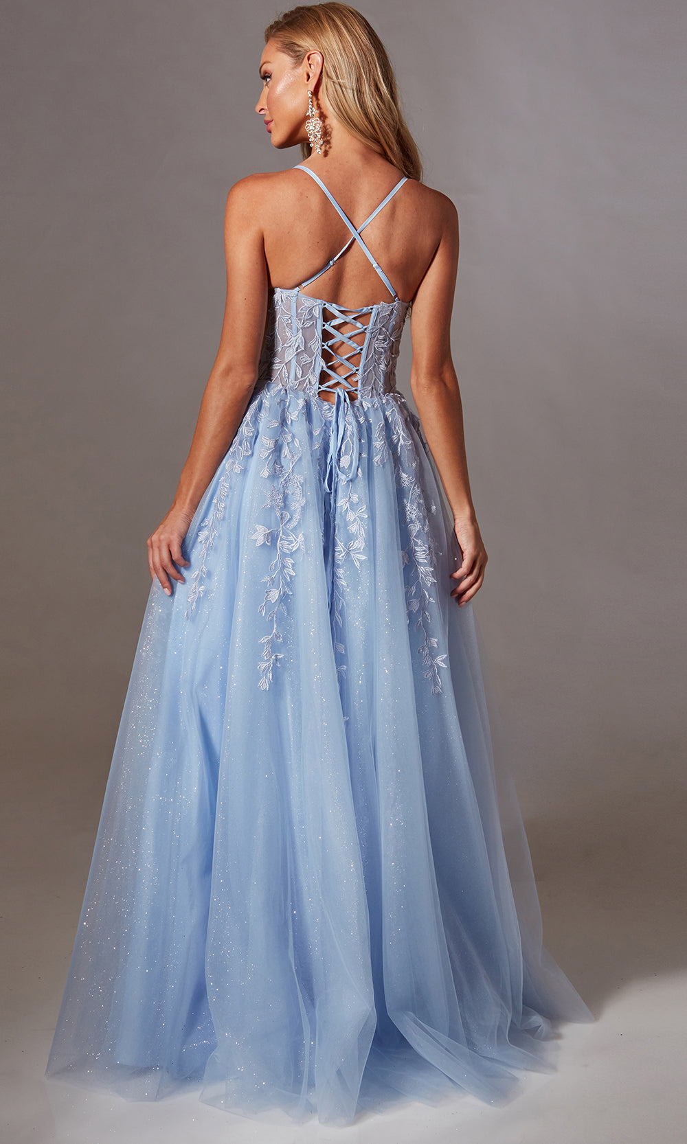 Aerie Couture 266 - Sheer Corset Lace Up Back Ballgown Prom Dresses