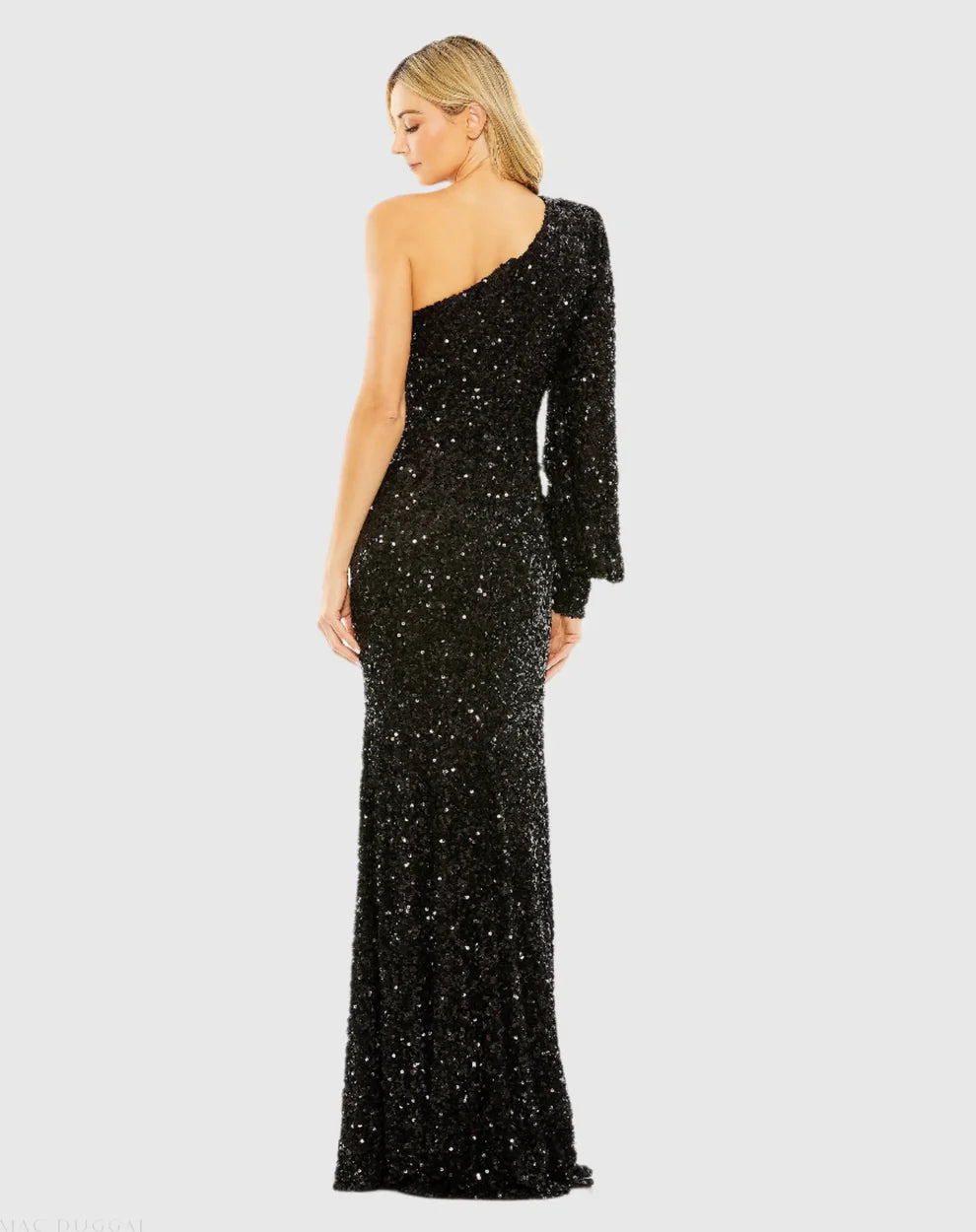Ieena Duggal 26717 - Asymmetric Neck Evening Dress