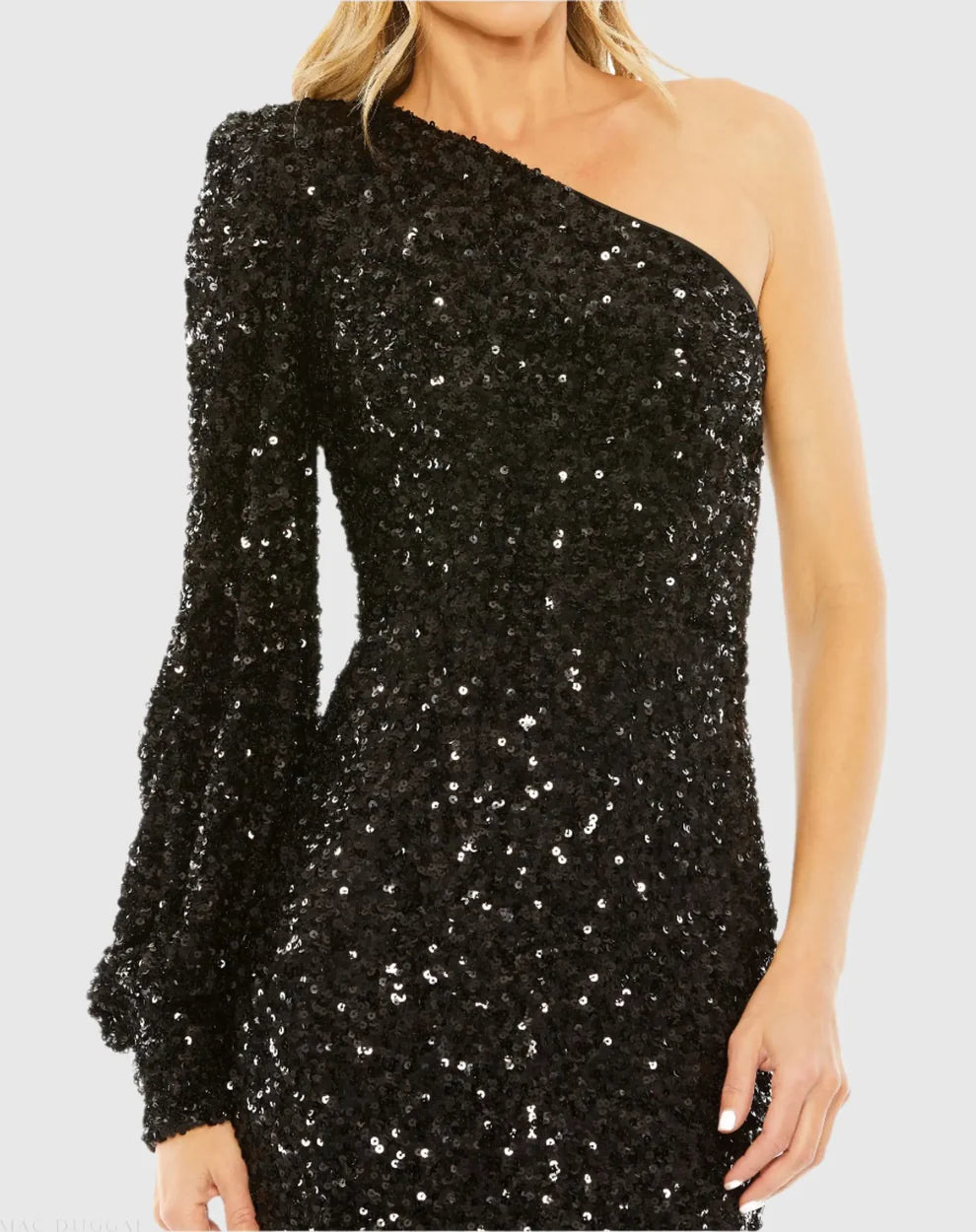 Ieena Duggal 26717 - Asymmetric Neck Evening Dress
