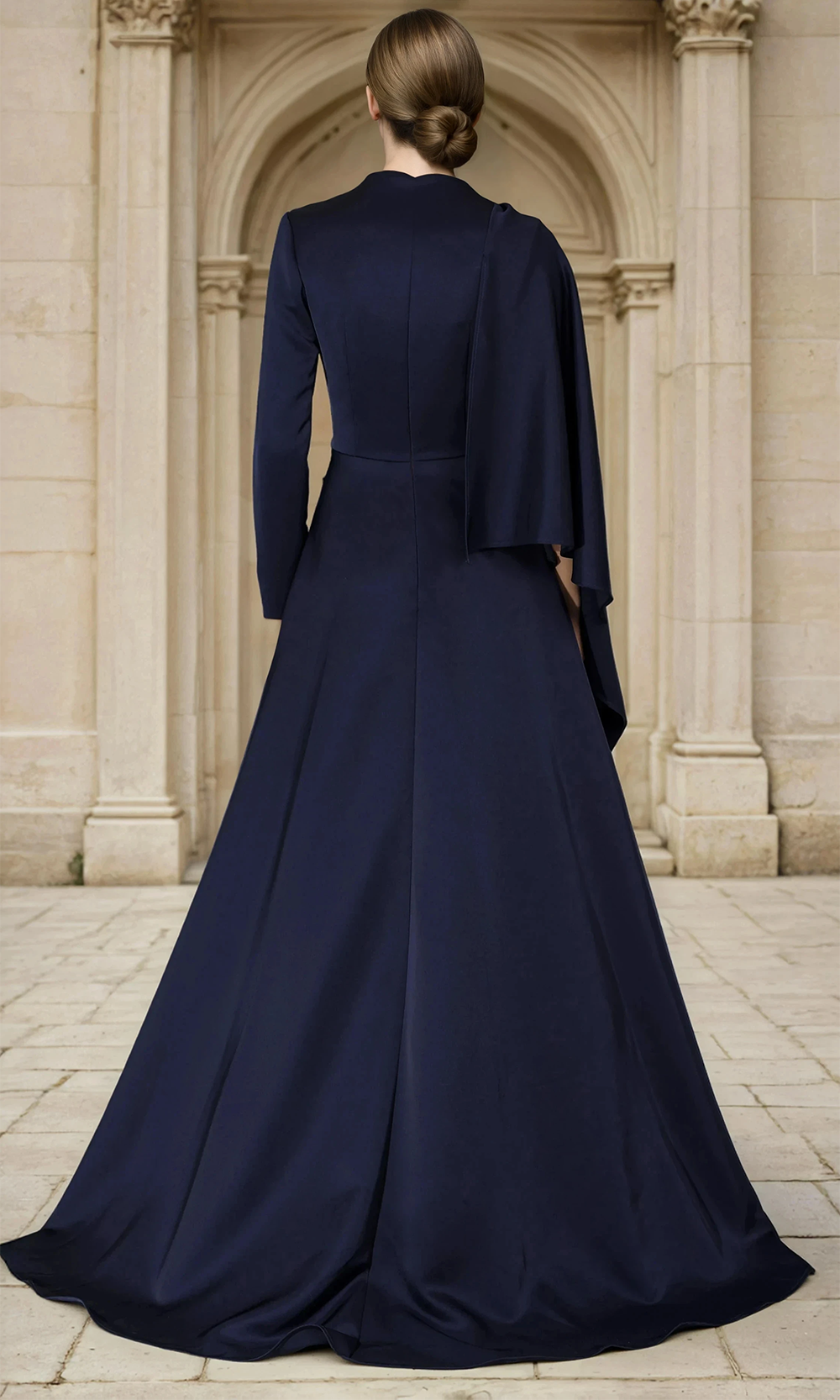 Janique 268009 - Embellished Cape?Sleeve A?Line Gown Mother of the Bride Dresses