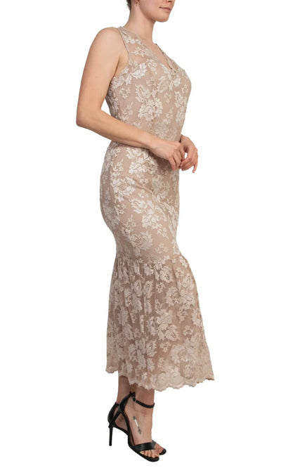 Marina 268669 - Sleeveless Flounce Hem Lace Dress Cocktail Dresses