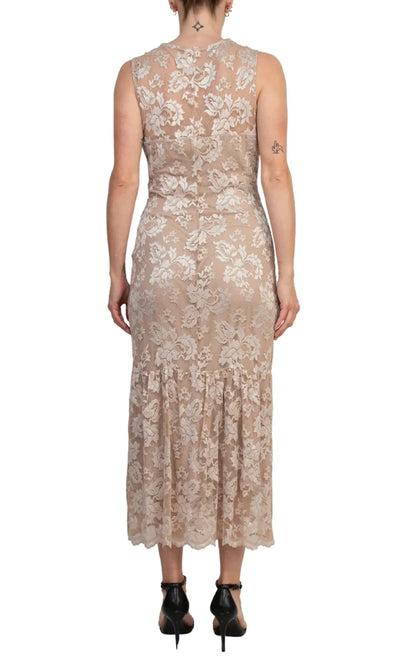 Marina 268669 - Sleeveless Flounce Hem Lace Dress Cocktail Dresses