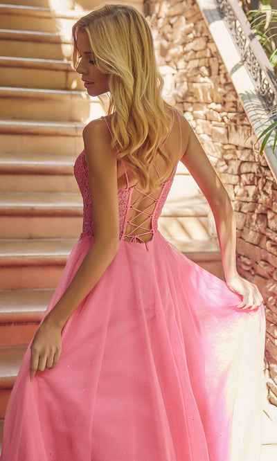 Juliet Dresses 268 - Spaghetti Strap Long A-line Gown Dresses on Sale