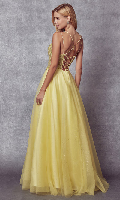 Juliet Dresses 268 - Spaghetti Strap Long A-line Gown Dresses on Sale