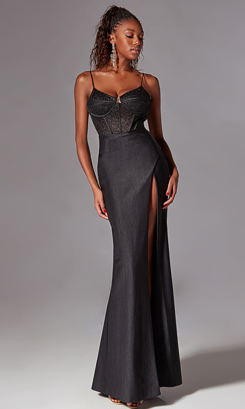 Aerie Couture 269 - Fit and Flare Gown with Lace Up Back Prom Dresses