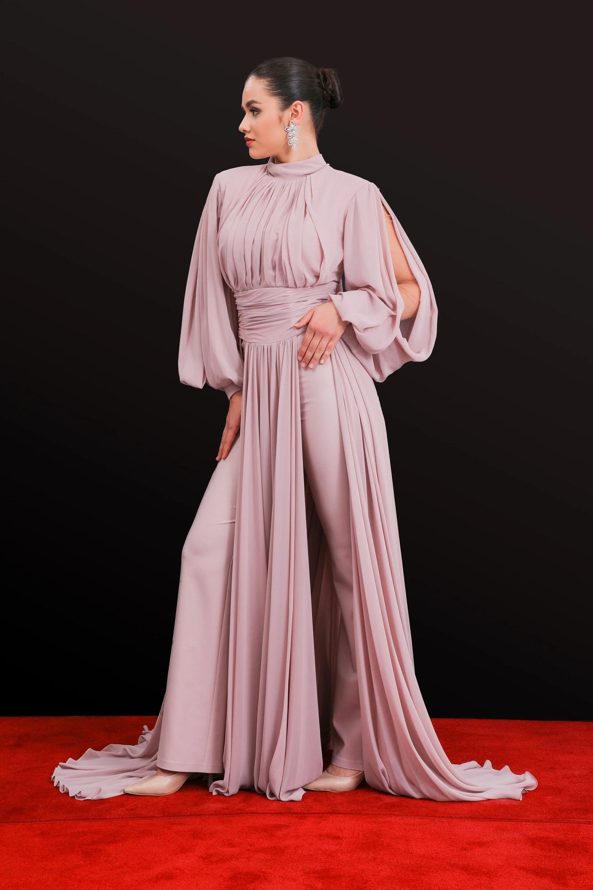 MNM Couture 2706A - High Neck Jumpsuit
