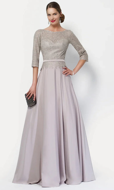Alyce Paris 27099 - Embellished Lace Sleeve Formal Dress
