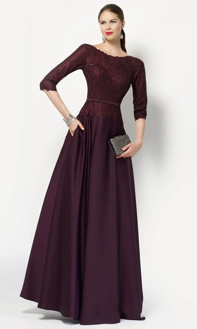 Alyce Paris 27099 - Embellished Lace Sleeve Formal Dress