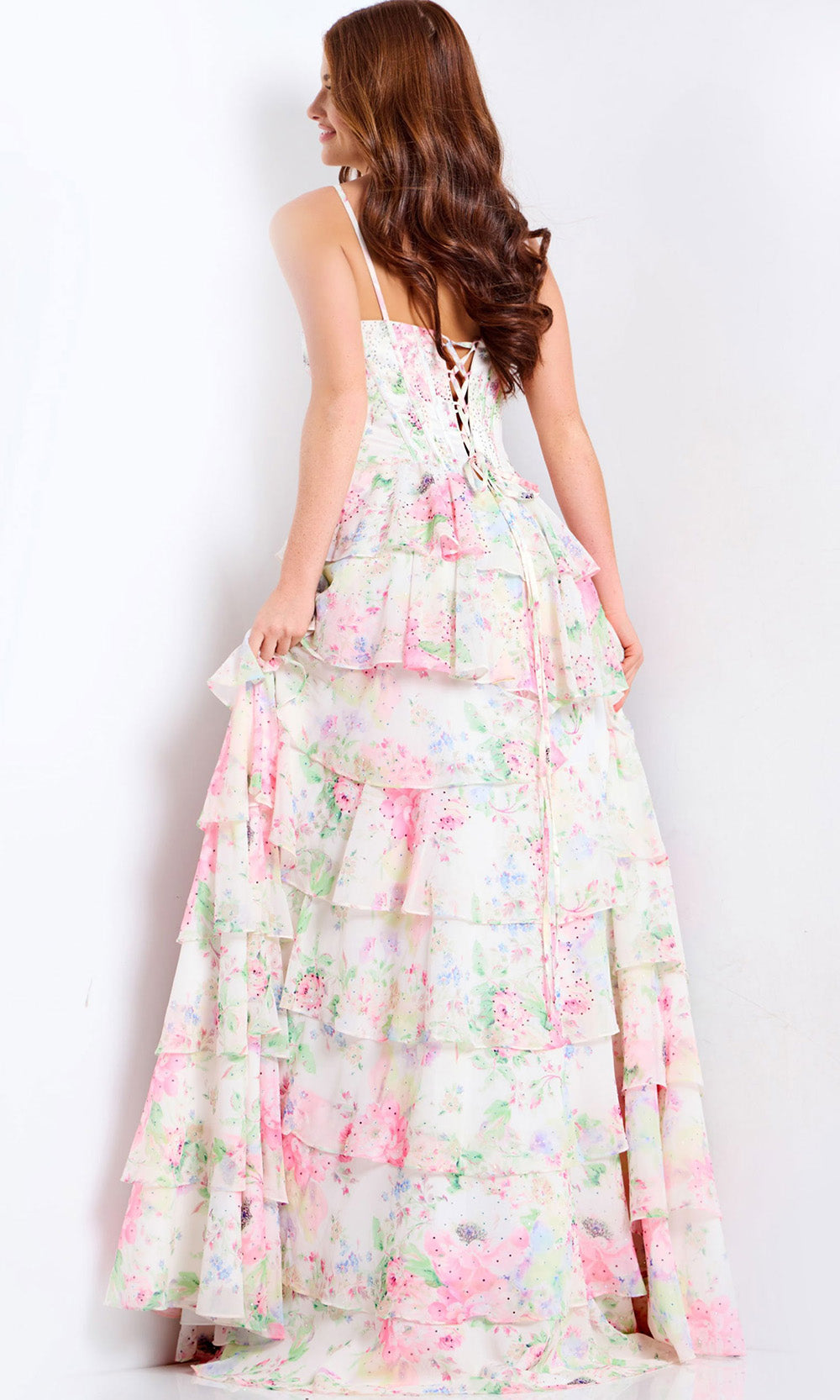 Jovani 47282 - A-Line Tiered Sleeveless Prom Gown Prom Dresses