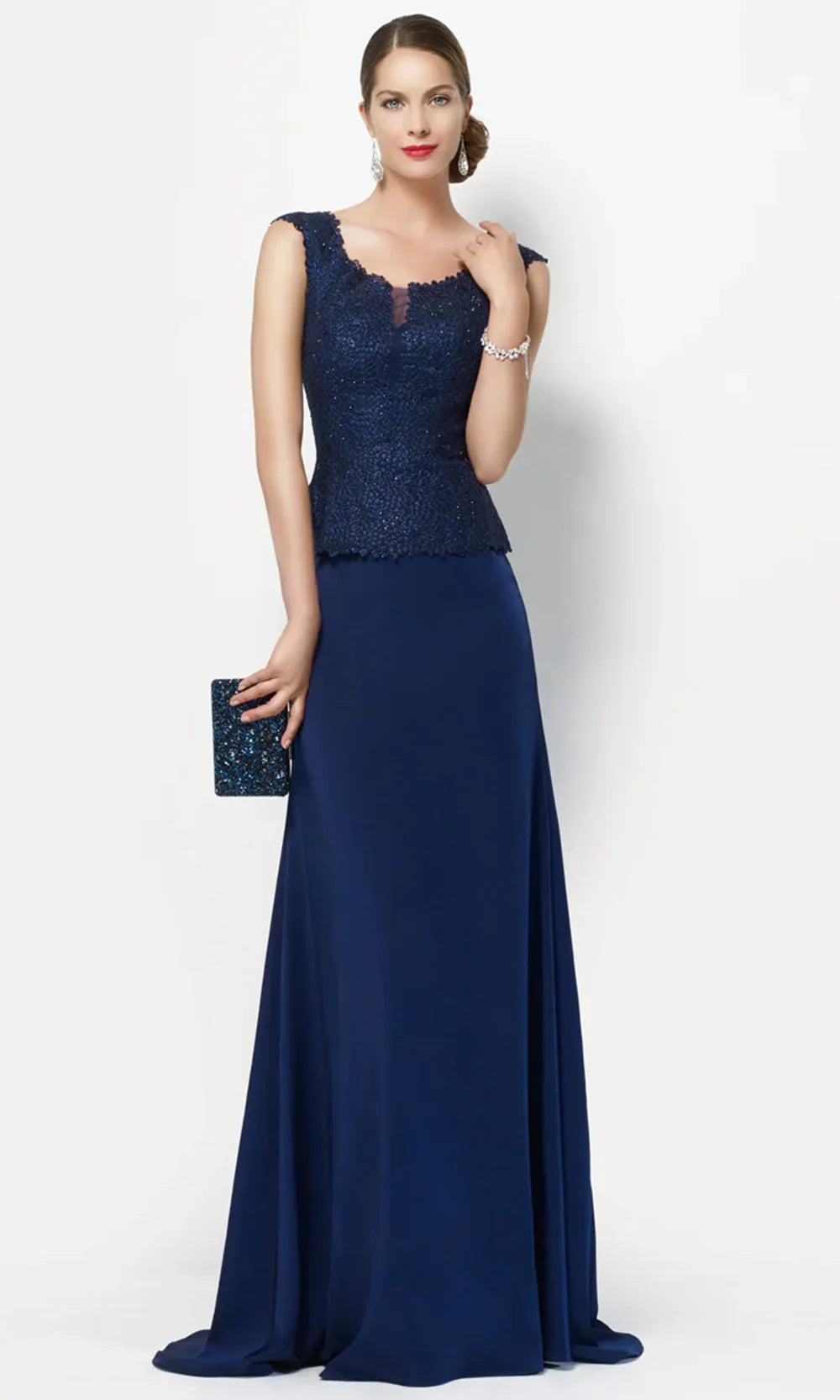 Alyce Paris 27105 - Sweetheart Crepe Sheath Gown Formal Gowns