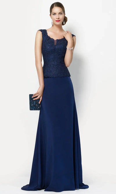 Alyce Paris 27105 - Sweetheart Crepe Sheath Gown Formal Gowns