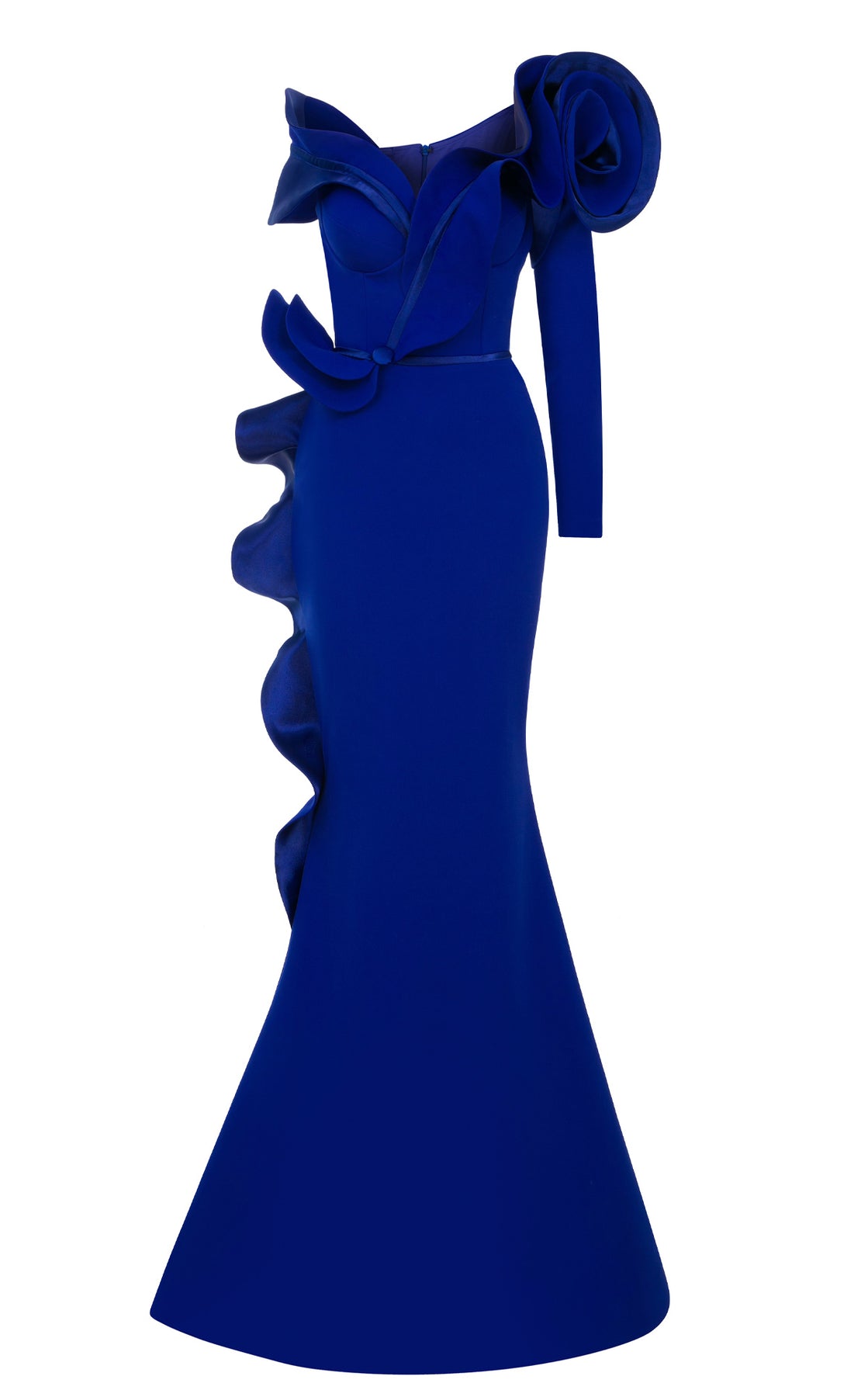 MNM Couture 2714 - Ruffled Detail Mermaid Evening Gown