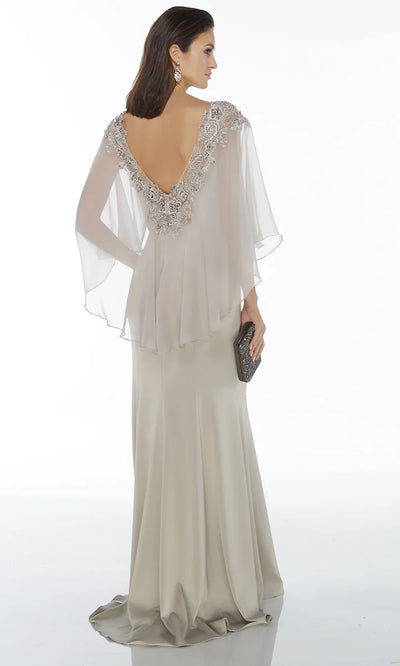 Alyce Paris 27170 - Sheer Capelet Beaded Appliqued Dress